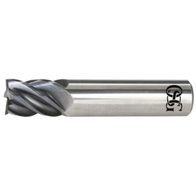 OSG VGM5, 1/2 Diam, 5/8 LOC, 1/2 Shank Diam, 2-1/2 OAL, 5-Flute Carbide Square End Mill Single End, EXO Finish, Helic...